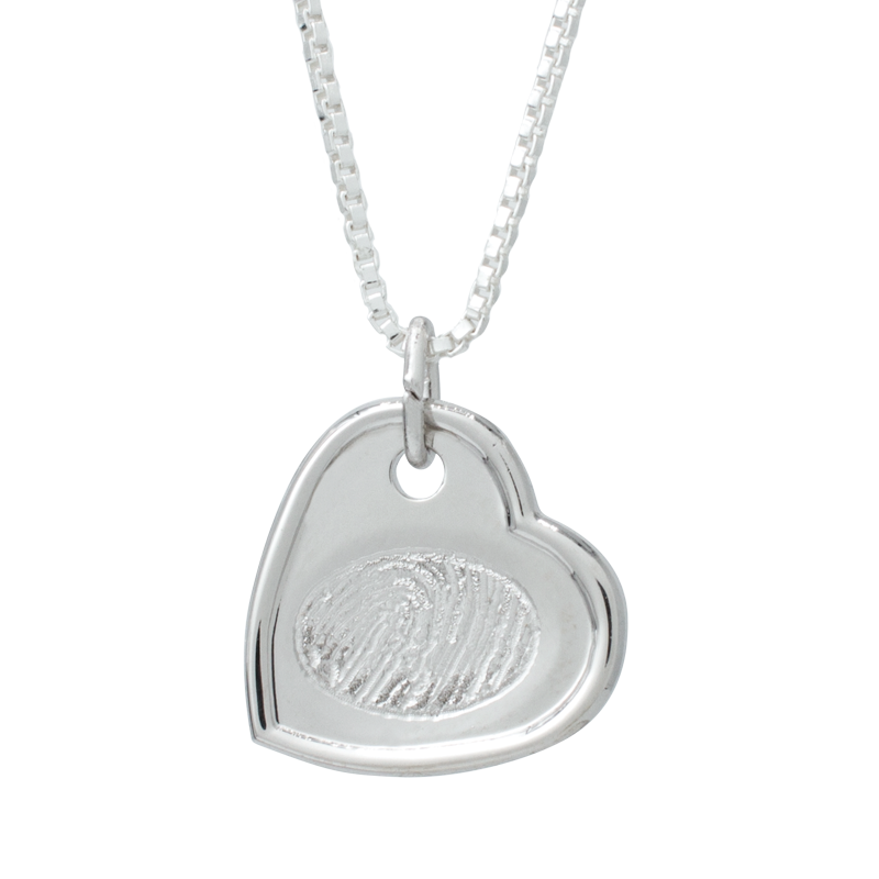 Silver Indented Heart