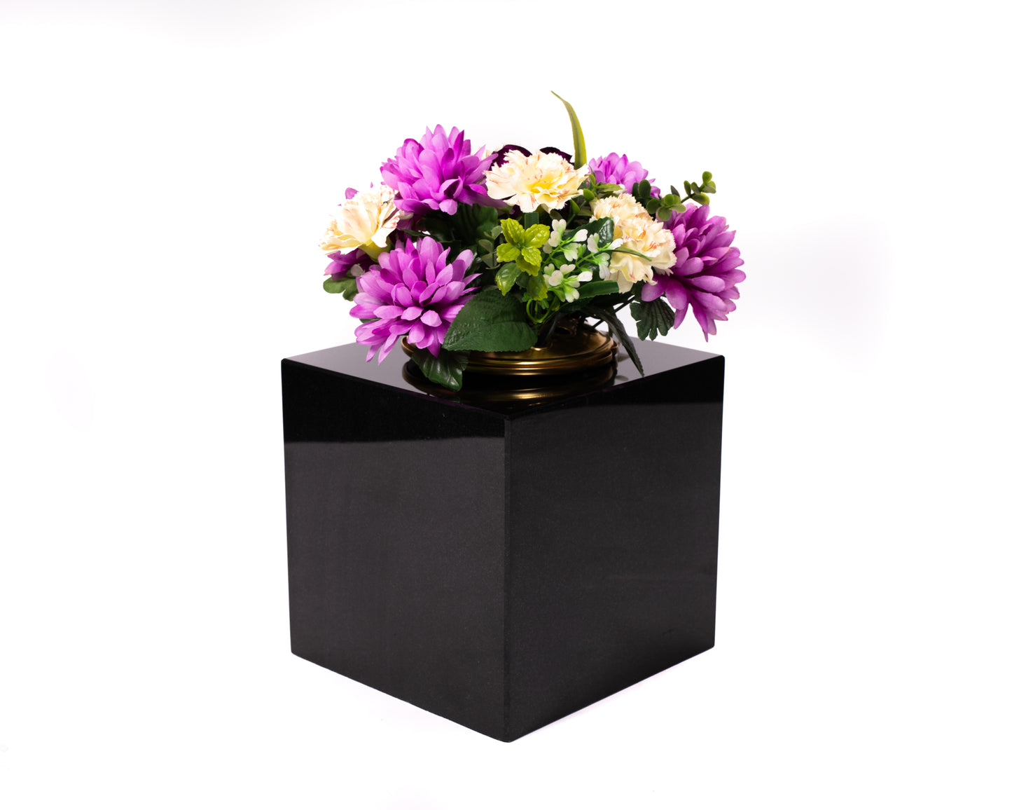 6" Black Headstone Vase